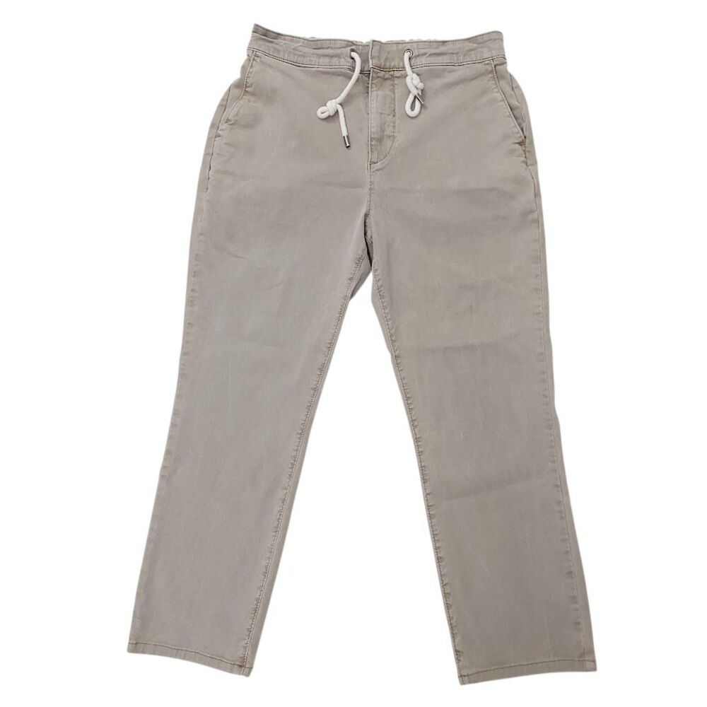 PAIGE Fraser Stretch Twill Pants Mens 34x25 Beige Relaxed Streetwear Comfort